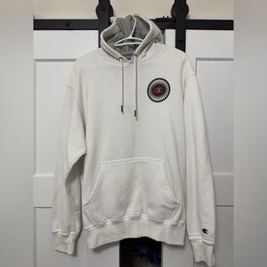 Champion Off-White Hoodie with Logo